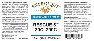 Enrg0752 Rescue 5 30c, 200c 8 20 21